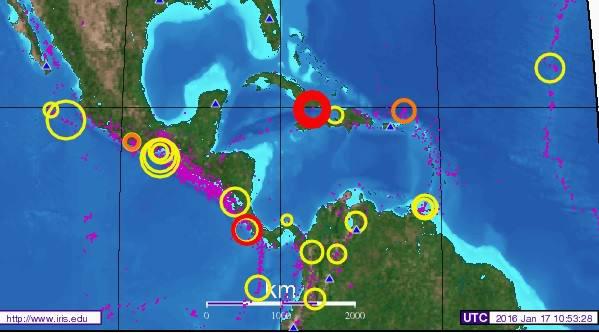 Sismos perceptibles en Santiago de Cuba, Guantánamo y Granma