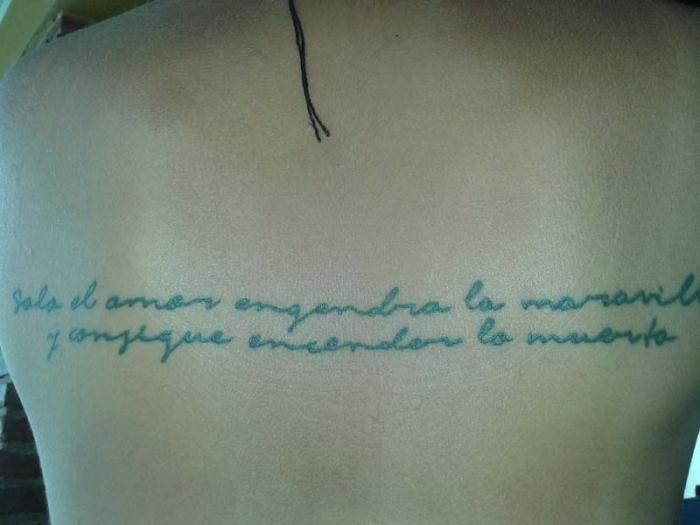 tatuaje de un verso martiano