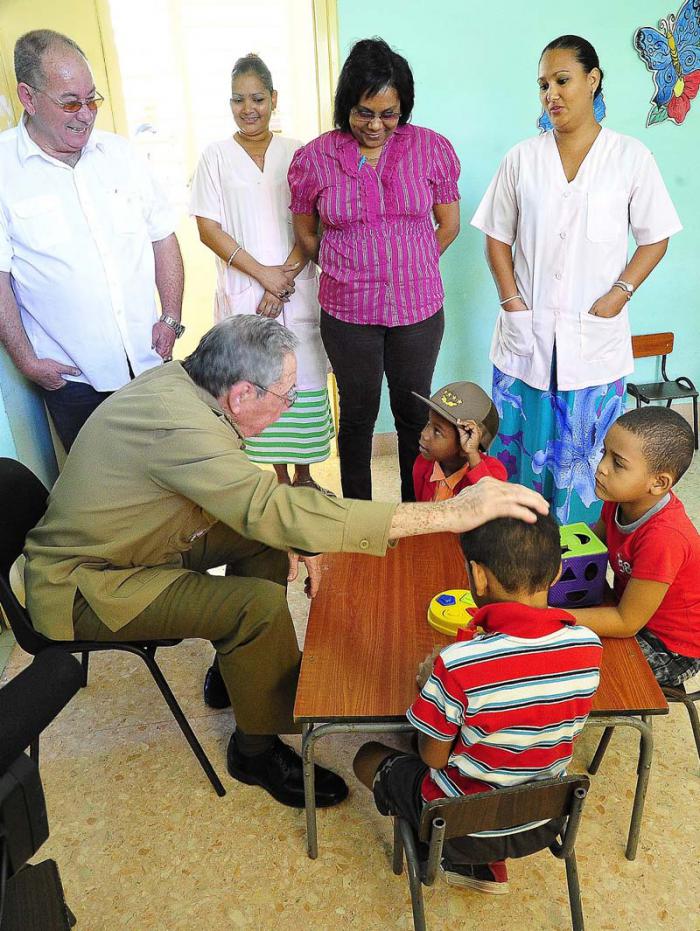 Raúl en Santiago de Cuba