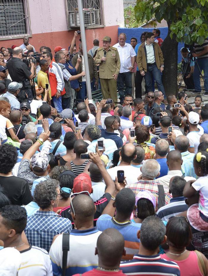 Raúl en Santiago de Cuba
