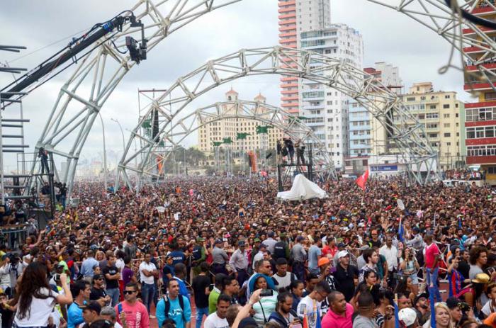 Concierto de Major Lazer en la Tribuna Antimperialista de La Habana.