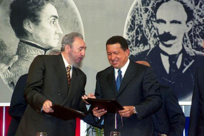 Fidel y Chávez