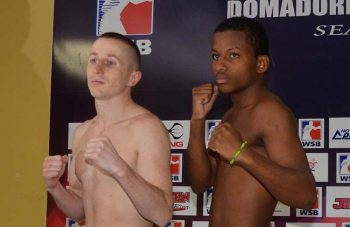 Denes Cozuruk (i) vs Yoanis Argilados (d) rivales en los 49 kg durante el próximo Campeonato de Boxeo.
