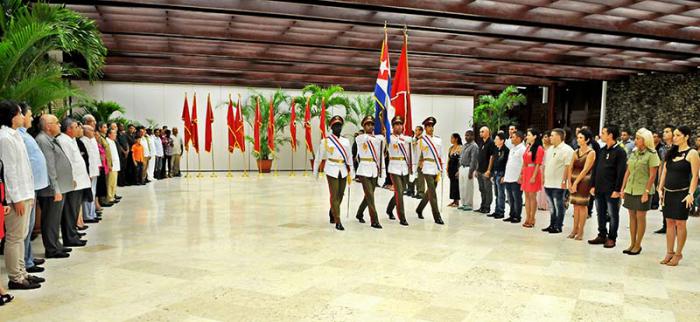 El acto de condecoración constituyó también homenaje a figuras claves de nuestra historia. 
