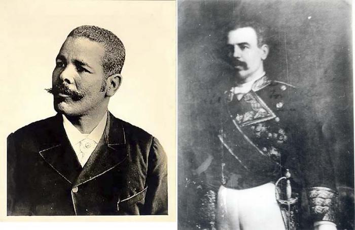 Antonio Maceo y Arsenio Martínez de Campos. 
