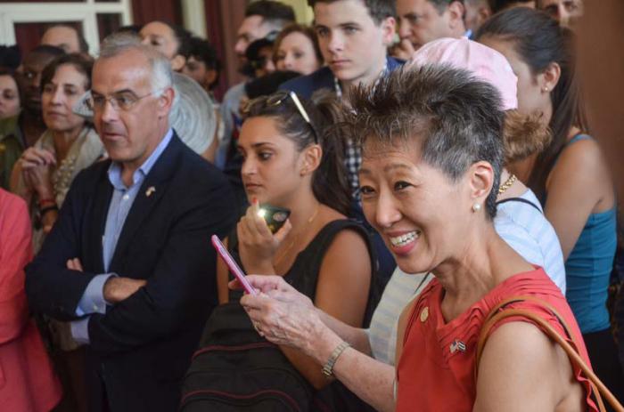 Comisión cultural de EE.UU de visita en el Instituto Superior de Artes (ISA).