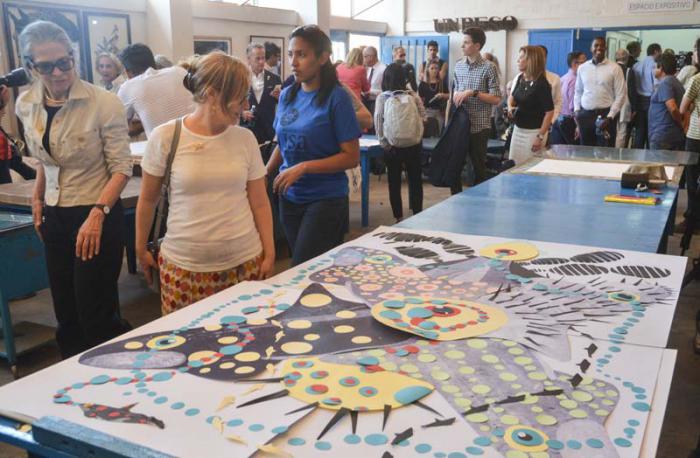 Comisión cultural de EE.UU de visita en el Instituto Superior de Artes (ISA).