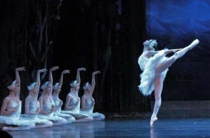 Anette Delgado en el Lago de los cisnes. 