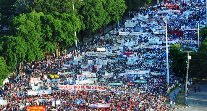 Acto Central por el 1ro de Mayo en la Plaza de la Revolución José Martí.  (foto Jorge Luis Gonzàlez) 1-5-16 Acto03N9