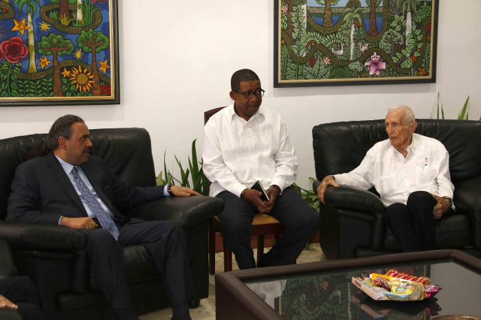 El presidente del Comité Olímpico Cubano, José Ramón Fernández, recibió a Su Alteza Real Príncipe Ahmad Al-Fahad Al-Sabah, presidente de la Asociación de Comités Olímpicos Nacionales (ACNO). 