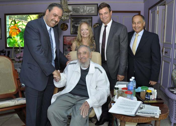 Fidel Castro y Príncipe Ahmad Al-Fahad Al-Sabah