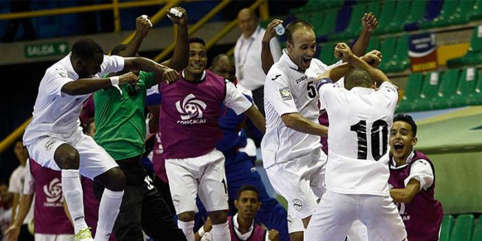Alegría cubana tras el triunfo que les dio la clasificación a la Copa del Mundo. 