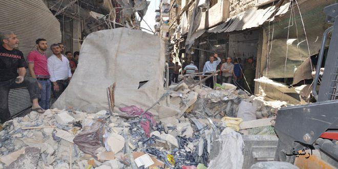 Terroristas dispararon en la mañana de ayer seis misiles contra el barrio de Bustan al-Zahra en la ciudad septentrional de Alepo. 
