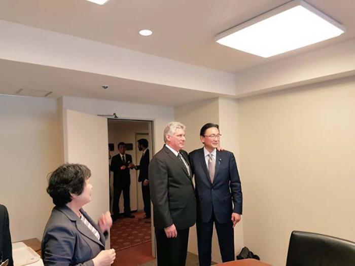 Díaz-Canel se reunió con Keiji Furuya