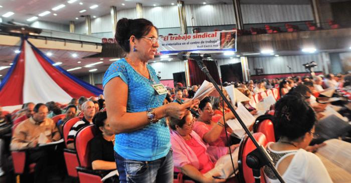 Pleno del Consejo Nacional de la Central de Trabajadores de Cuba, celebrado el sábado 18 de junio de 2016, en el Teatro Lázaro Peña.