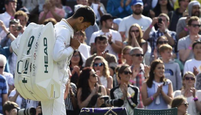 Novak Djokovic, tras su derrota ante en Wimblendon.