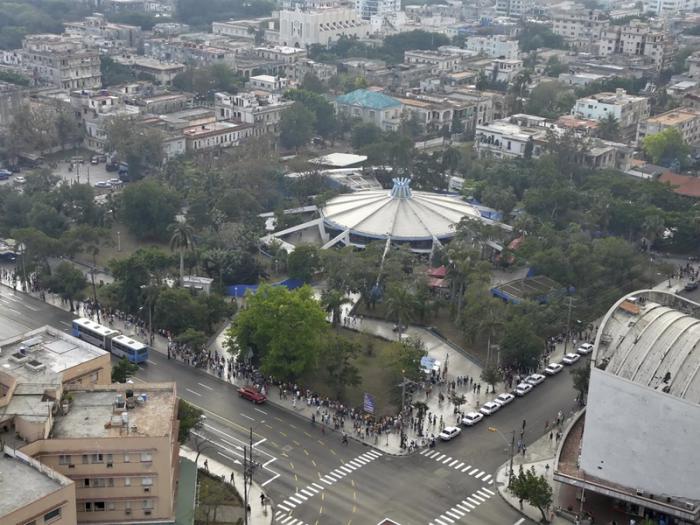 Vista aérea de la heladería Coppelia.