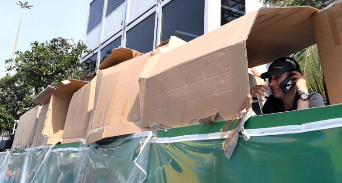 Rio Ciclismo Ruta F Arlenis Sierra, arrancada de la carrera,  vistas y fanaticos del ciclismo mundial. El calor hace buscar porteccion