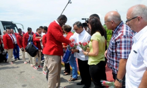 Recibimiento a delegación cubana que participó en Rio2016