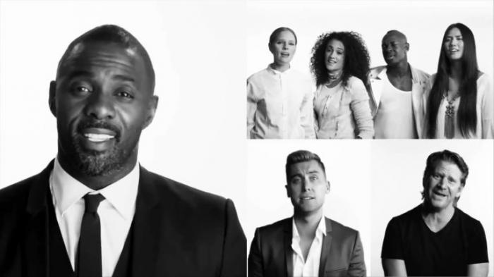 A la izquierda, el actor británico Idris Elba en el videoclip. 