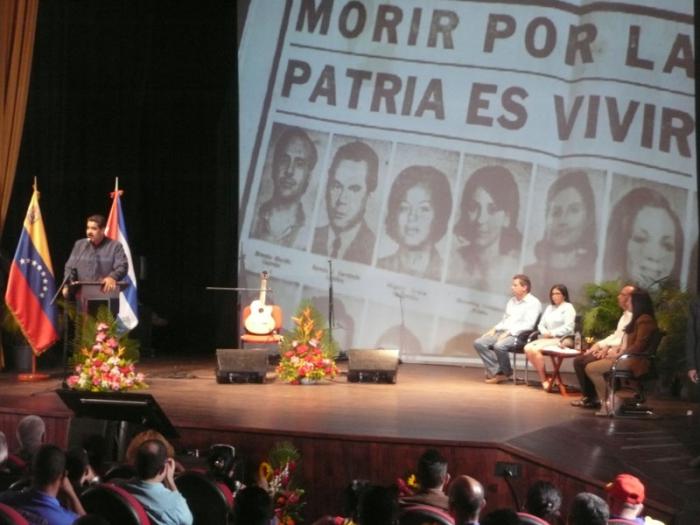 El presidente Maduro encabezó el acto en homenaje a los mártires de Barbados en Venezuela. 