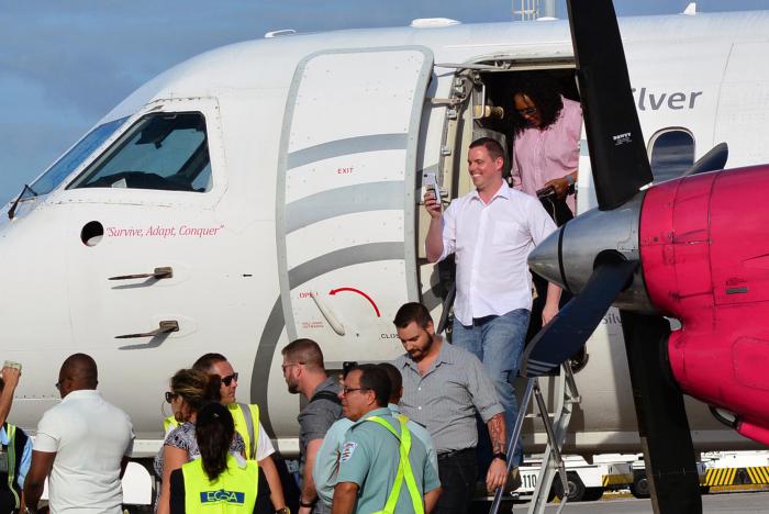 Recibimiento del primer vuelo de la aerolínea Silver Airways procedente de Miami, Estados Unidos en el aeropuerto Internacional Jardines del Rey ubicado al norte de Ciego de Ávila, el 19  de noviembre de 2016. ACN FOTO/ Osvaldo GUTIÉRREZ GÓMEZ