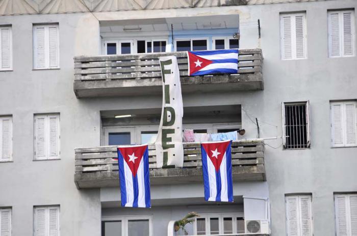 La Habana el domingo 27 de noviembre, dos días después de conocerce la noticia de la muerte del Comandante en Jefe Fidel Castro Ruz.