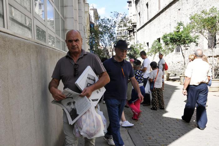 La Habana el domingo 27 de noviembre, dos días después de conocerce la noticia de la muerte del Comandante en Jefe Fidel Castro Ruz.