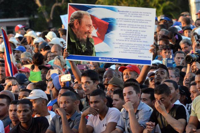 Homenaje a Fidel en la Plaza de la Revolución.