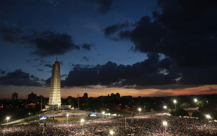 Acto Político por la desaparición física del Comandante en Jefe en la Plaza de la Revolución.