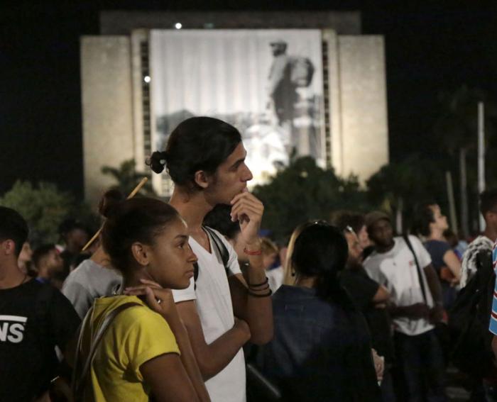 Acto Político por la desaparición física del Comandante en Jefe en la Plaza de la Revolución.
