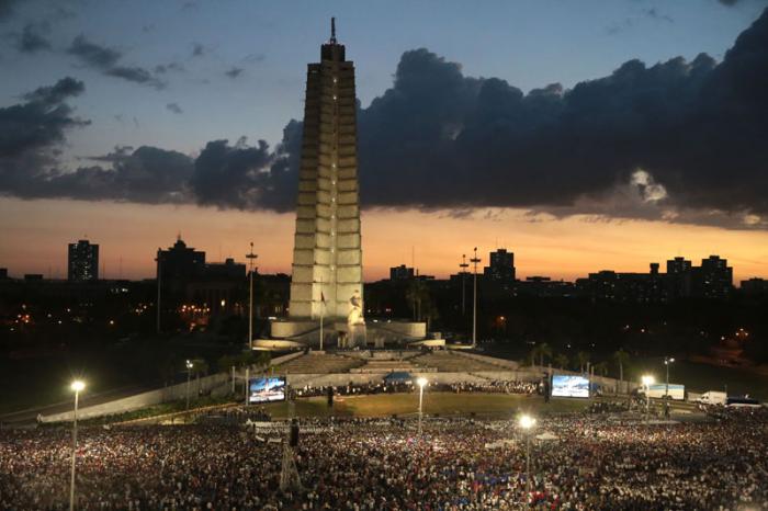 Acto Político por la desaparición física del Comandante en Jefe en la Plaza de la Revolución.