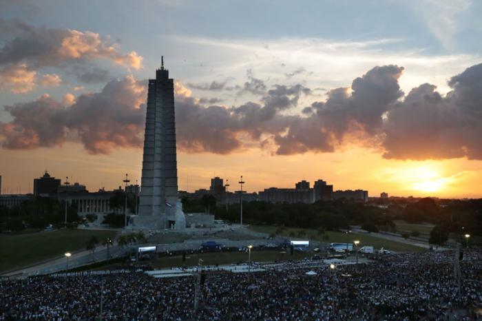 Acto Político por la desaparición física del Comandante en Jefe en la Plaza de la Revolución.