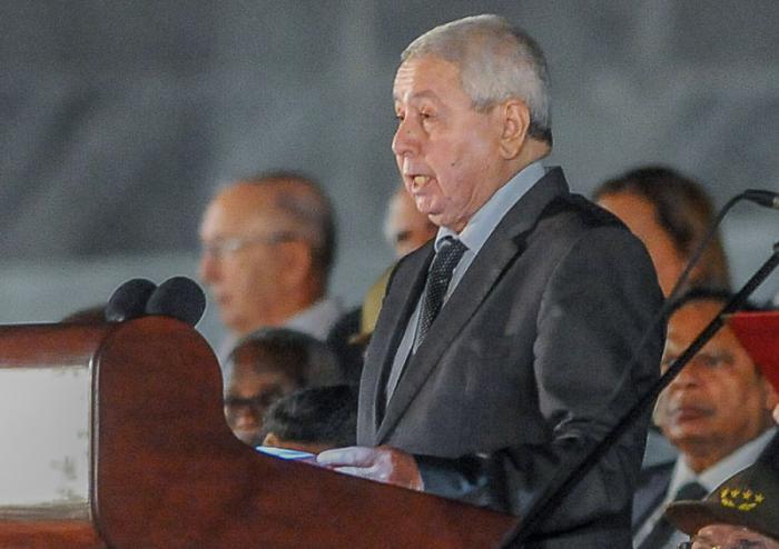 El Pueblo de la Capital rinde Tributo al Comandante en Jefe Fidel Castro Rùz en La Plaza de La Revoluciòn Josè Martì, Abdelkader Ben Salah Presisdente del Consejo de la Naciòn de Argelia 
