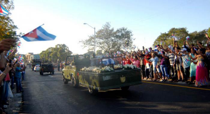 Caravana de la Libertad con cenizas de Fidel