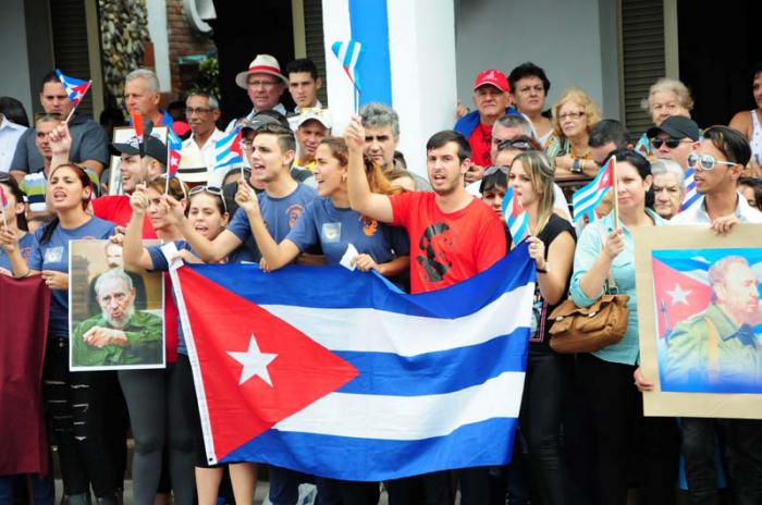 Universitarios espirituanos despiden a Fidel