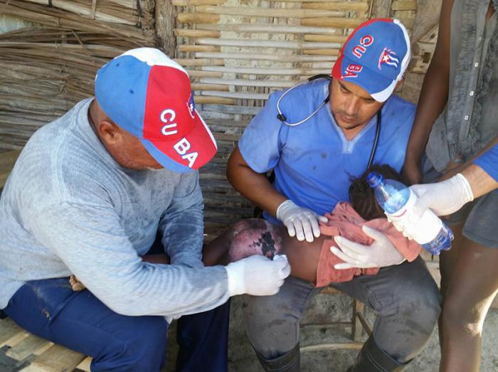 Médicos de la brigada Henry Reeve en el sur de Haití