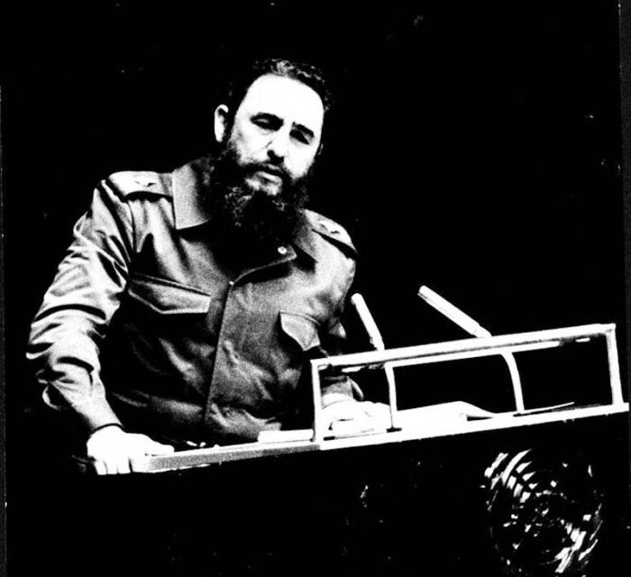 Fidel en la ONU en 1979. 