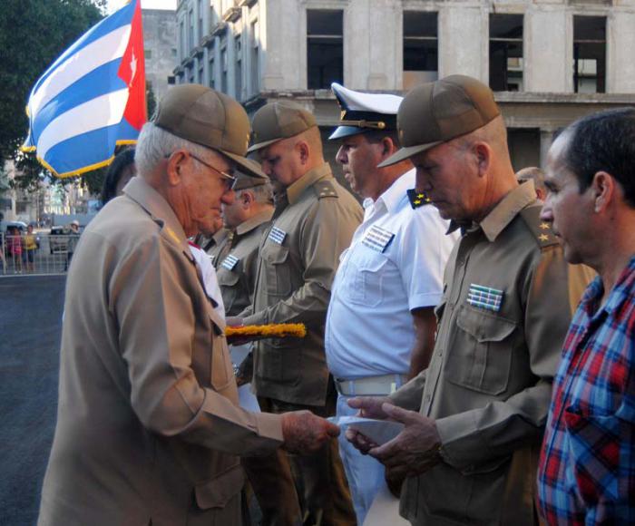 Acto político cultural de conclusión de los trabajos de rehabilitación del Memorial “Granma”. General de Cuerpo de Ejército Ramón Espinosa (Miembro del Buró Político y Viceministro de las FAR)