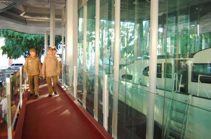Acto político cultural de conclusión de los trabajos de rehabilitación del Memorial “Granma”. General de Cuerpo de Ejército Ramón Espinosa (Miembro del Buró Político y Viceministro de las FAR)