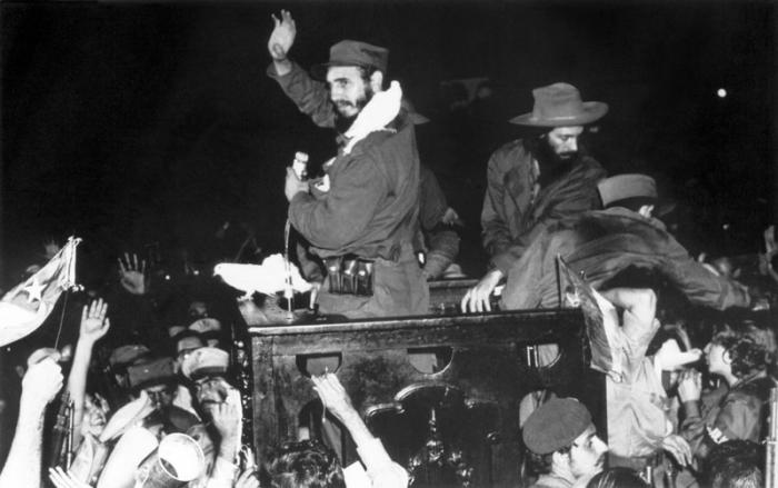 Entrada de Fidel en La Habana. Junto a él el comandante guerrillero Camilo Cienfuegos.  Foto: Archivo