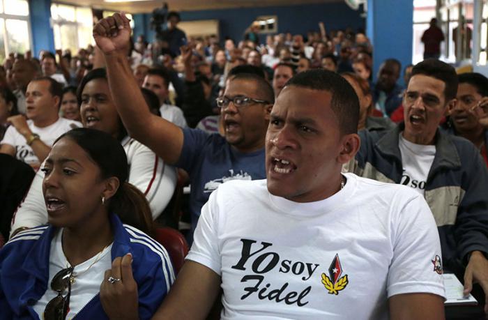 Seminario Nacional de la UJC. José Ramón Machado Ventura, Segundo Secretario del Comité Central del Partido Comunista de Cuba, preside el encuentro con los jóvenes, junto a Sucely Morfa González, primera secretaria de la UJC. Escuela de la CTC Lázaro Peña.