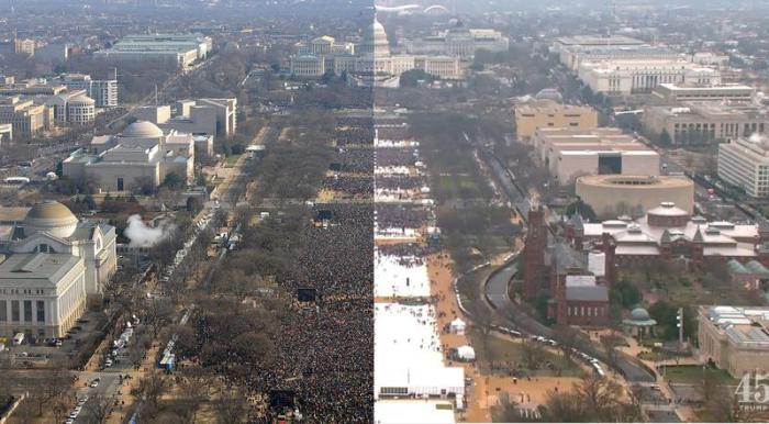 Investidura de Obama Vs Trump