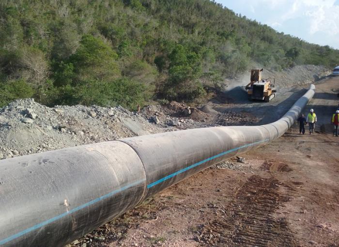 Parte de la nueva conductora en construcción