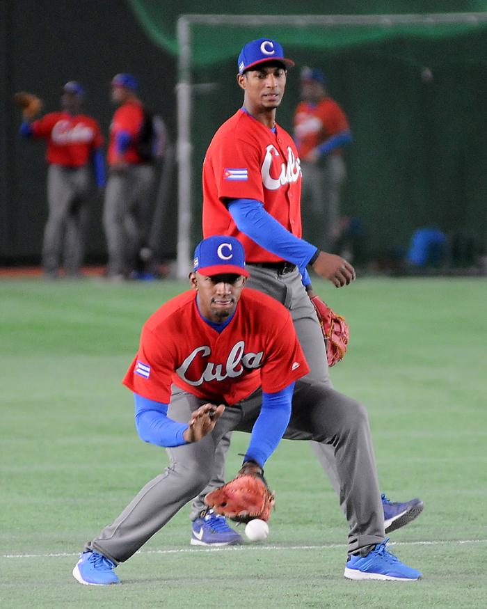 Beisbol-IV Clasico Mundial Tokyo-Equipo Cuba primer entrenamiento de la novena cubana previa a su partido de inicio contra Japon. Tokyo Dome