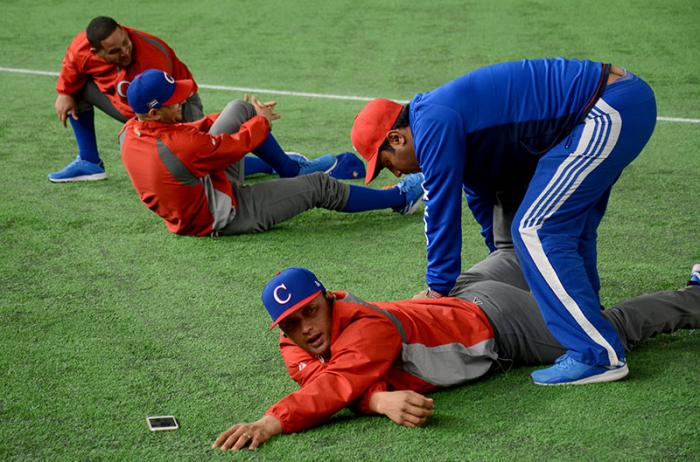Beisbol-IV Clasico Mundial Tokyo-Equipo Cuba primer entrenamiento de la novena cubana previa a su partido de inicio contra Japon. Tokyo Dome