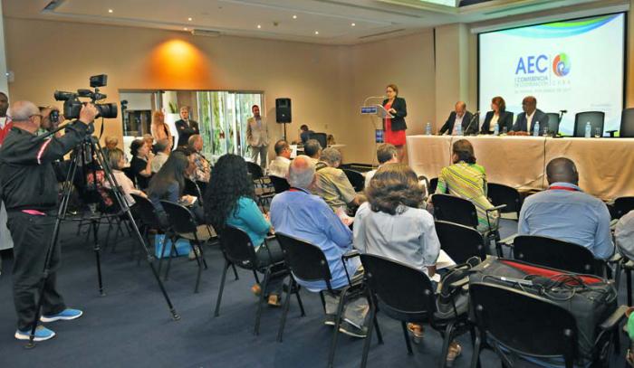 Inauguraciòn de la Sala de Prensa para la Cumbre de Asociaciòn de Estados del Caribe en el Hotel Habana Libre