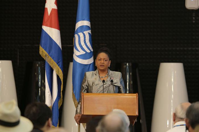 Inauguración de la I Conferencia de Cooperación de la AEC. June Soomer, secretaria general de la AEC