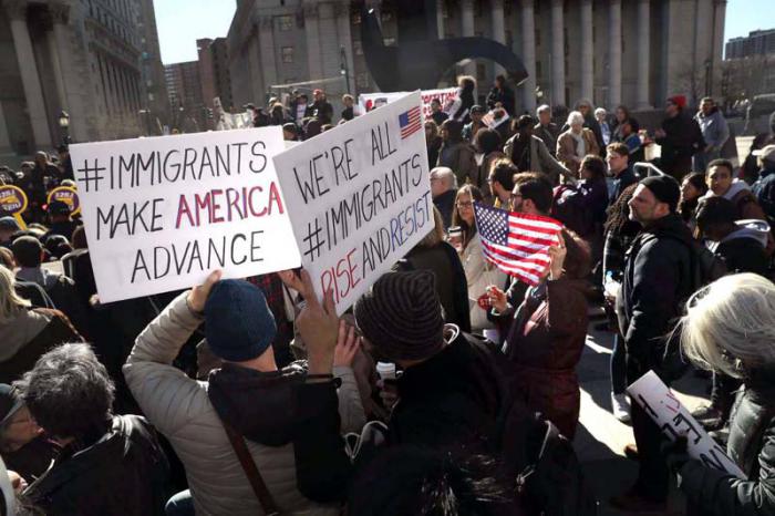 Disímiles protestas se han efectuado en el último mes en EE.UU. en contra de la política migratoria de su presidente. Foto: AFP