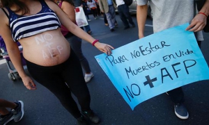 En Chile millones de personas marchan contra las Aseguradoras de Fondos de Pensi